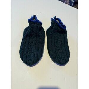 Bombas The Gripper Slipper Size M GREEN Jewelpine Gray Lining Anklet Cable Knit